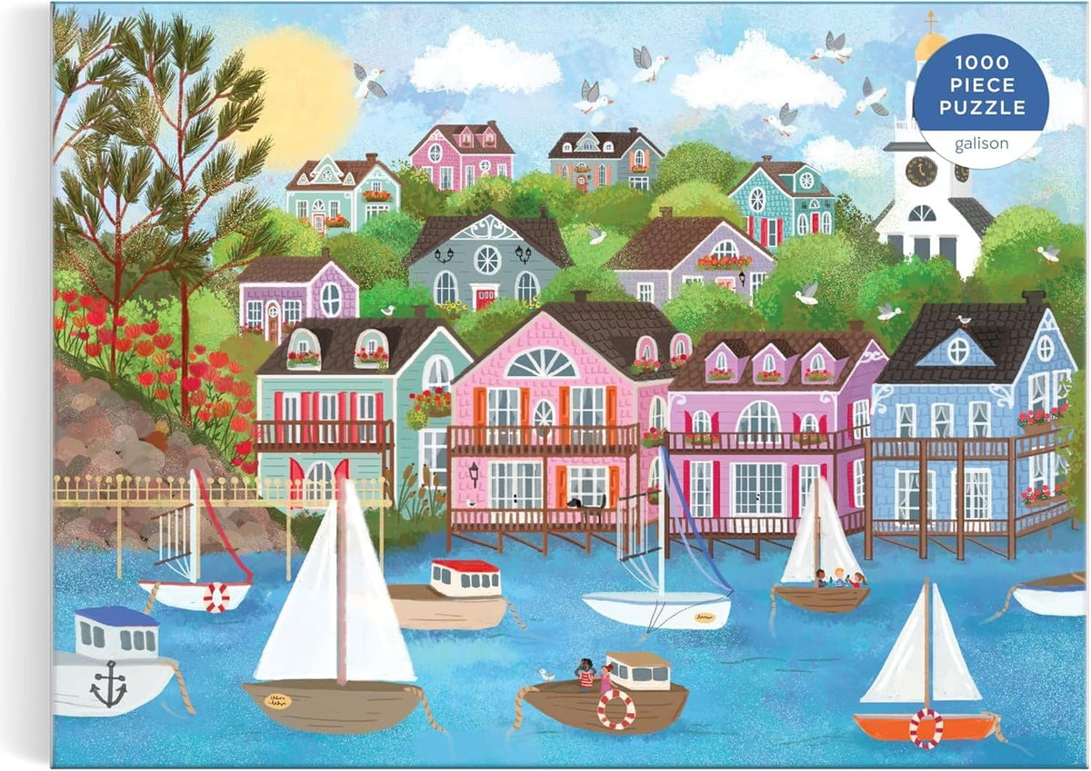 Galison Harbor by the Sea – 1000-Piece Joy Laforme Jigsaw Puzzle