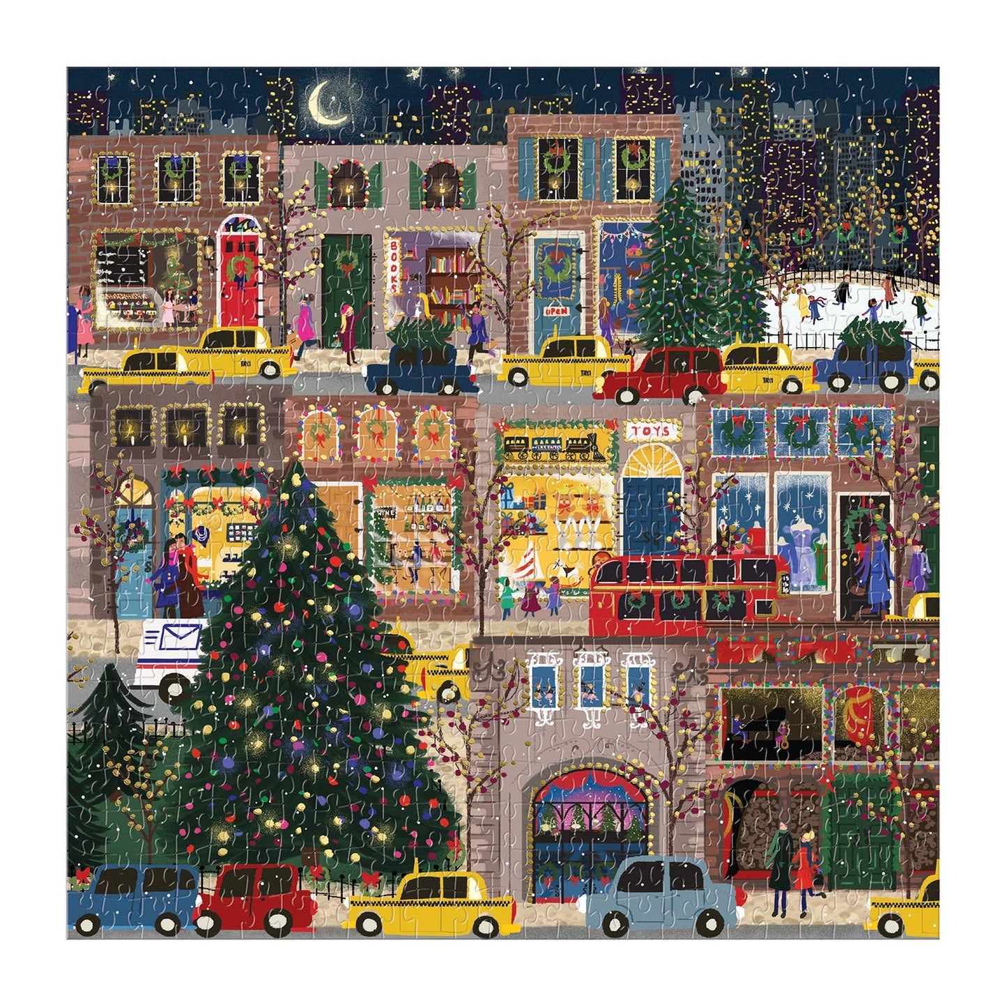 Galison Winter Lights Foil Puzzle – 500 Pieces, 20x20, Joy Laforme