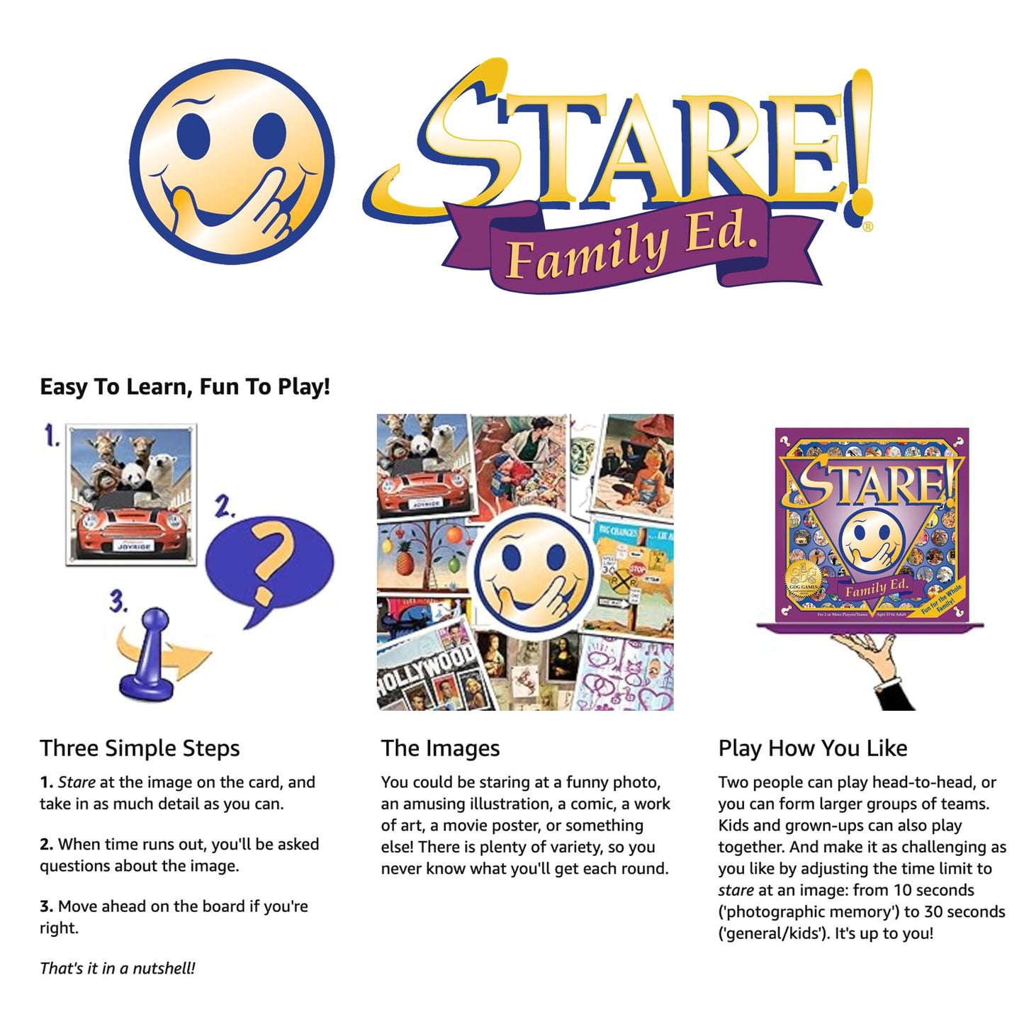 Stare by Game Development Group – Fun Visual Recall Card Game for Adults & Family