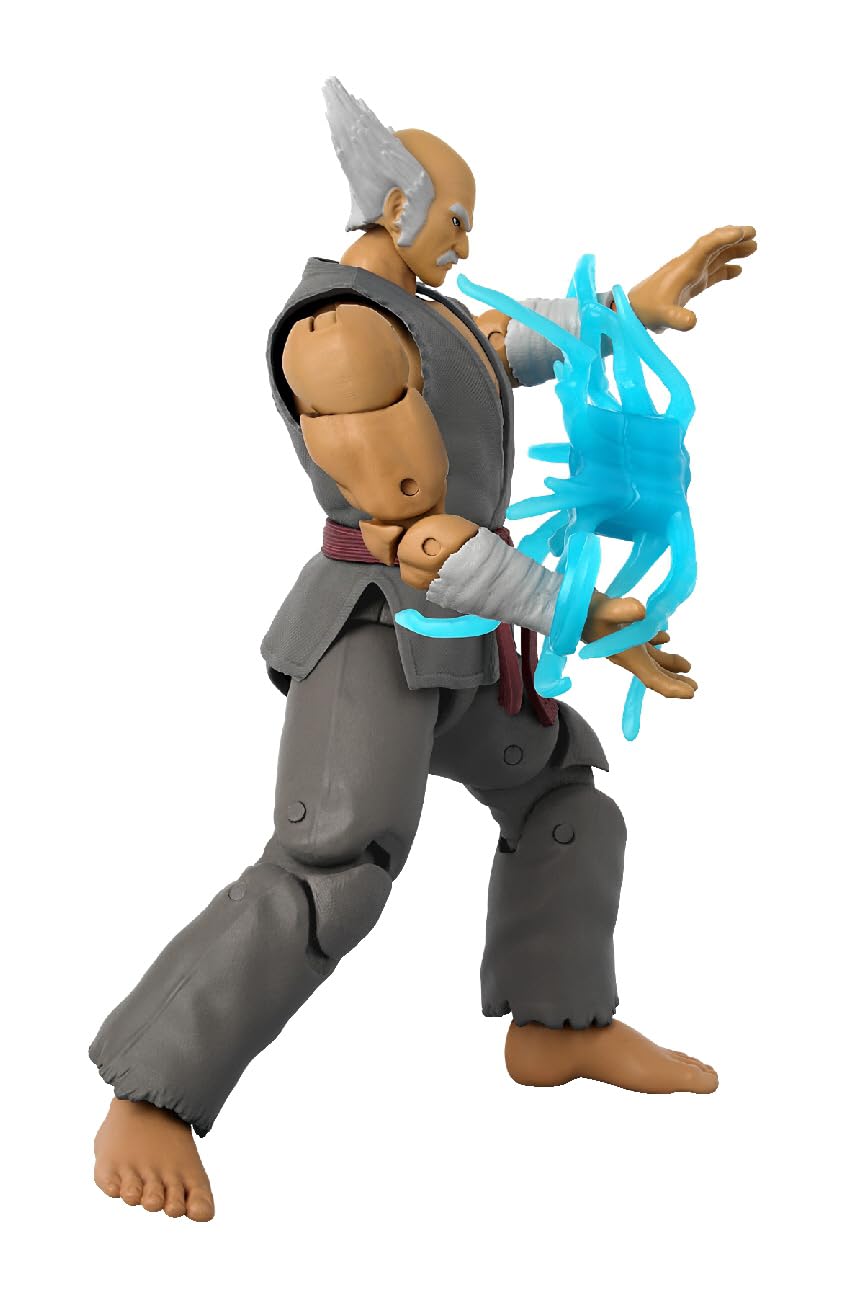 Game Dimensions Tekken Heihachi Mishima Action Figure – 22+ Articulation, Interchangeable Hands & Battle Effects