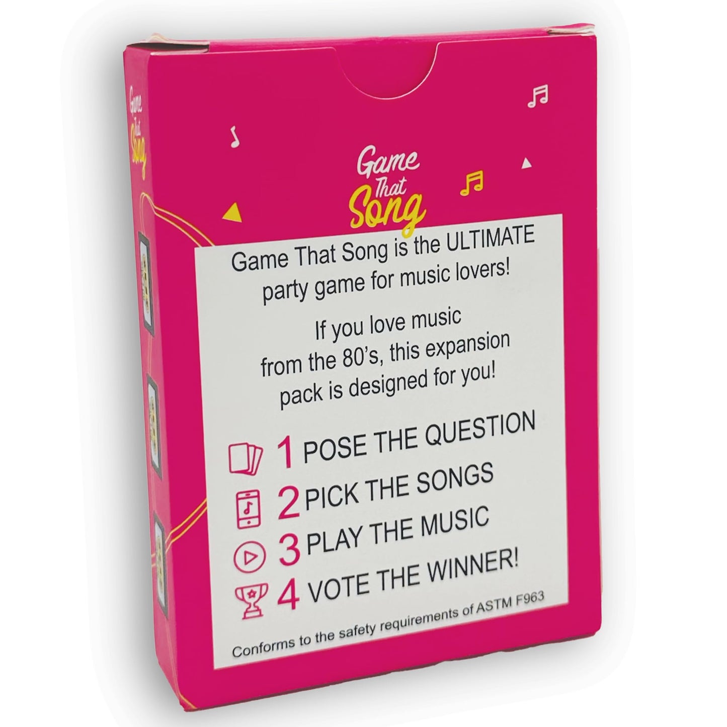 Game That Song 80s Mix Expansion - 50 New Cards for Nostalgic Family and Party Fun