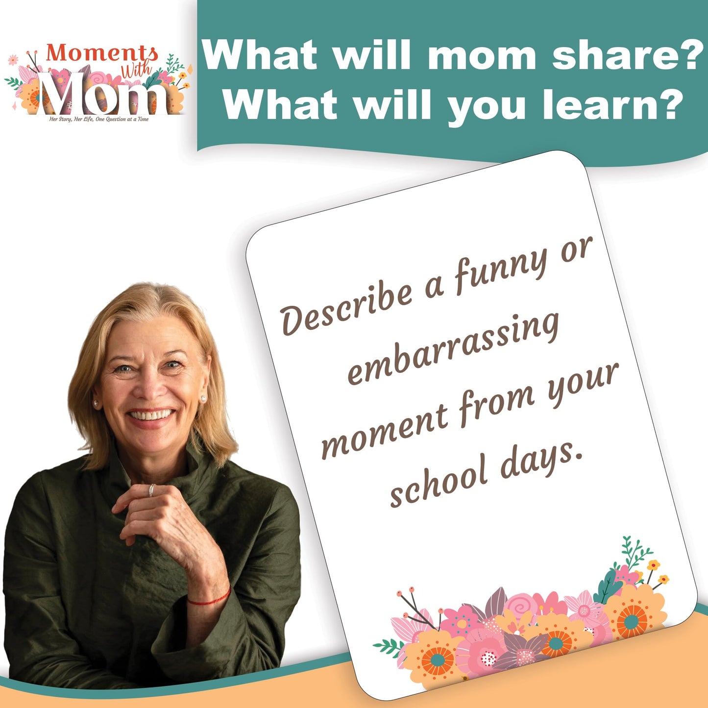 Game That Song Moments with Mom – 120 Conversation Cards Gift for Mother's Day