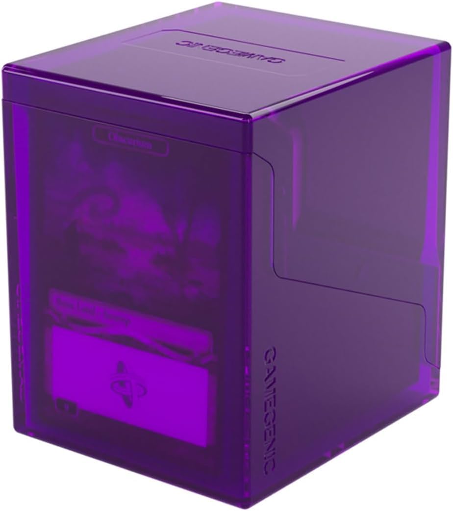 Gamegenic Bastion 100+ XL Deck Box (Purple) – Compact, Secure Storage for 100+ Double-Sleeved Cards