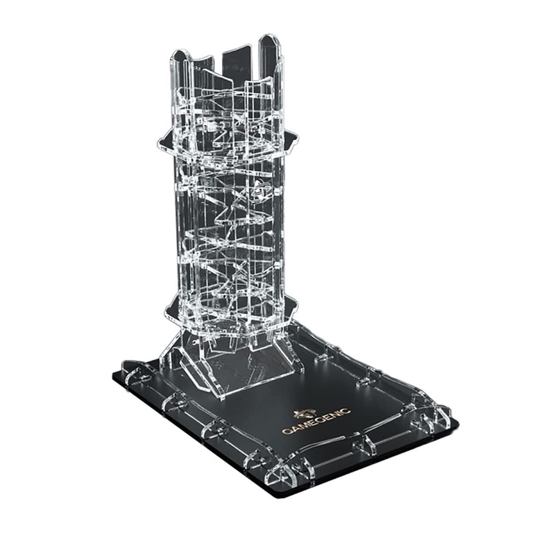 Gamegenic Crystal Twister Premium Dice Tower - Clear Acrylic Dice Roller