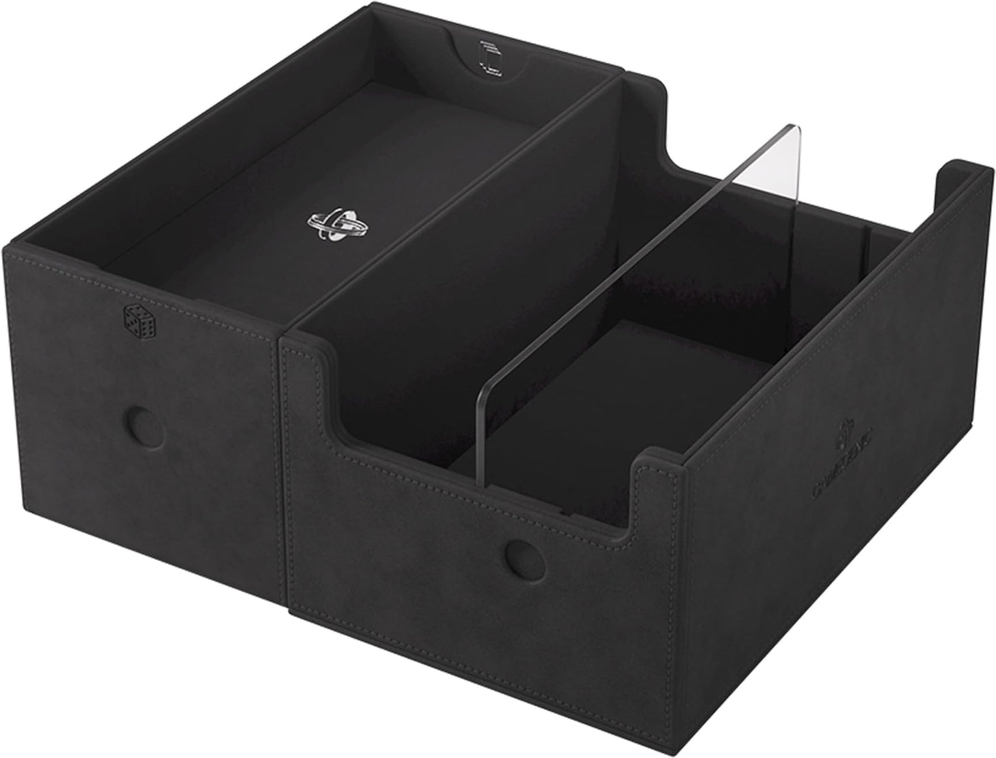 Gamegenic Game's Lair 600+ Convertible Deck Box – Holds 600 Cards | Premium Nexofyber Surface, Black