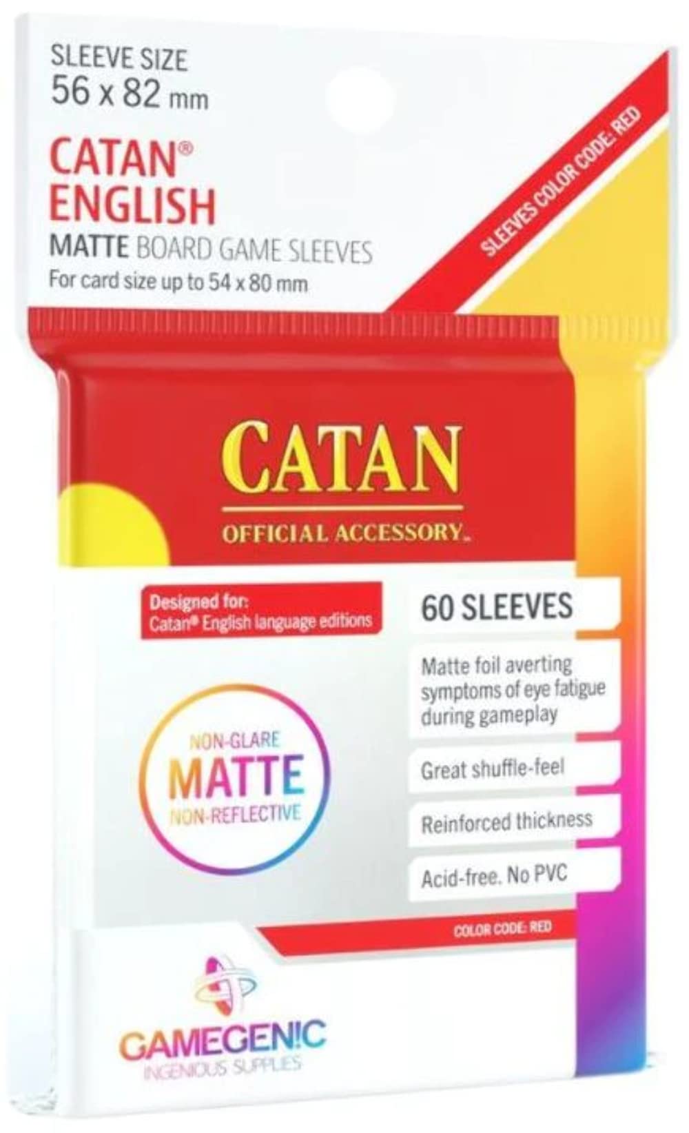 Gamegenic Matte Catan Sleeves 56x82mm – Premium Card Protection (GG1073)