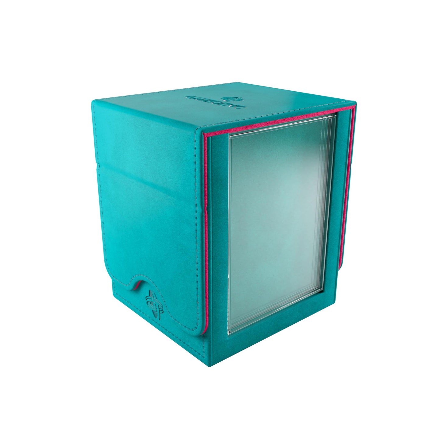 Gamegenic Squire Plus 100+ XL Convertible Deck Box – Teal/Pink, Commander-Ready