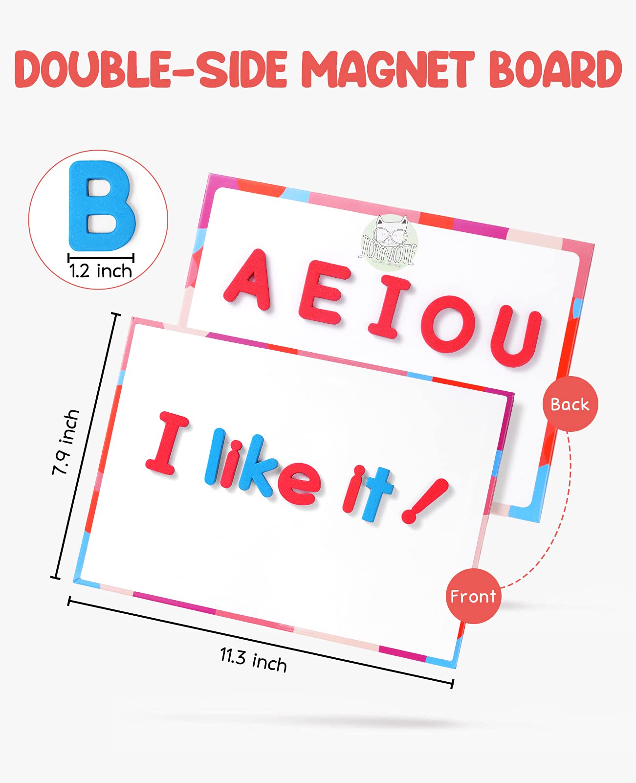 GAMENOTE Classroom Magnetic Letters Kit – 238 Pcs with Double-Sided Board