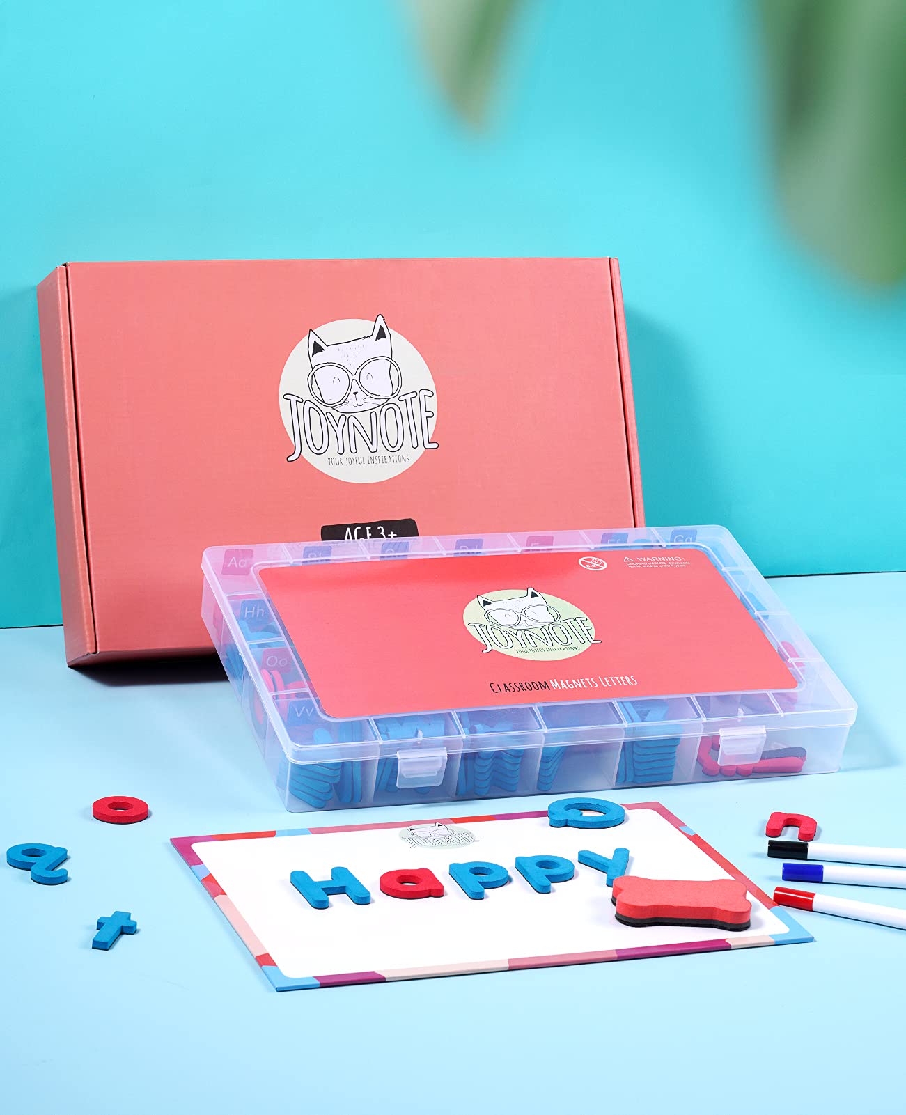 GAMENOTE Classroom Magnetic Letters Kit – 238 Pcs with Double-Sided Board