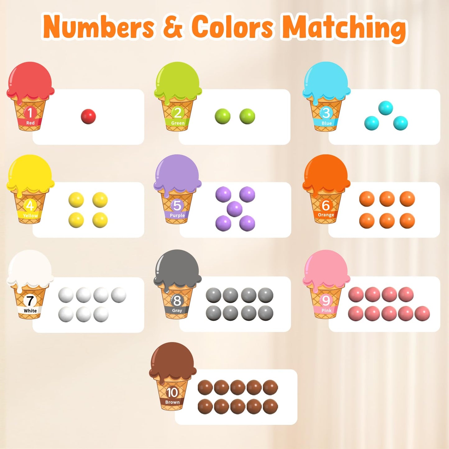 GAMENOTE Magnetic Color & Number Maze – Wooden Color Matching & Counting Toy for Ages 3-5