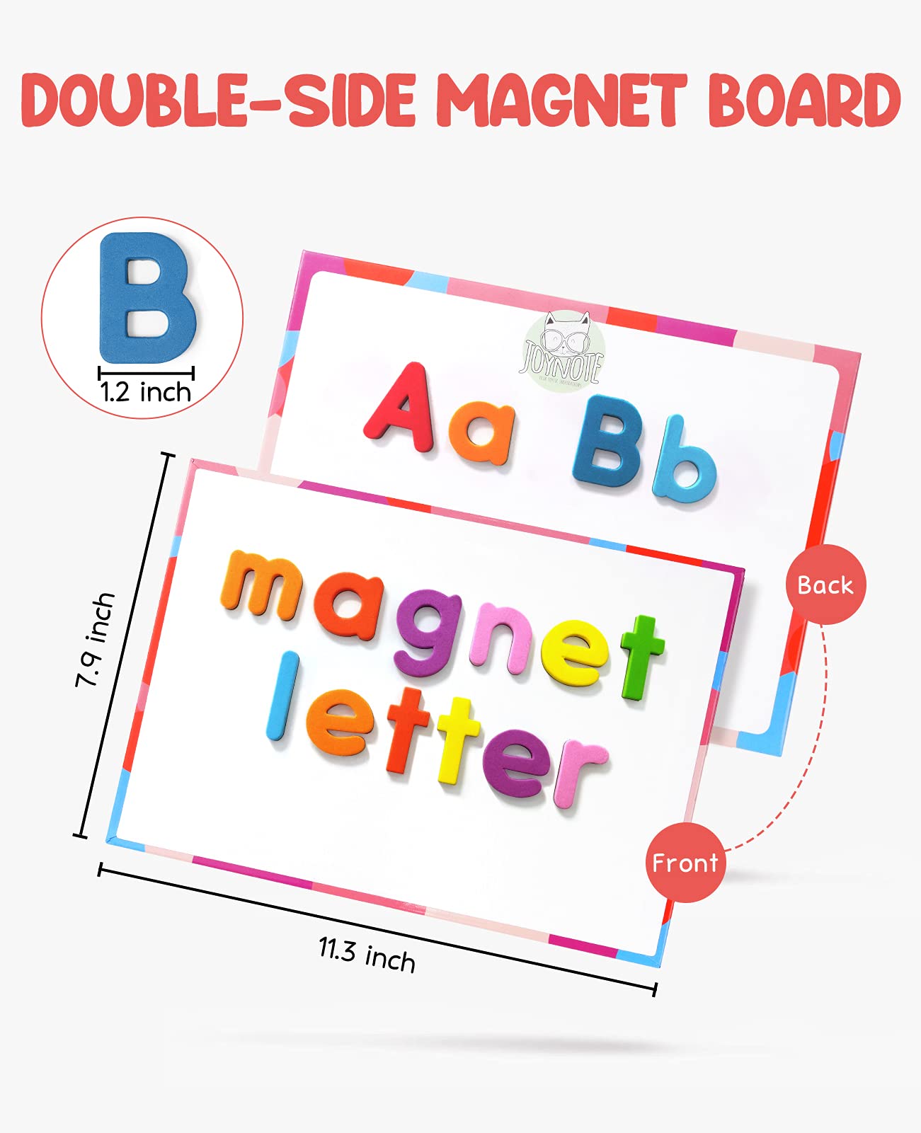 GAMENOTE Classroom Magnetic Alphabet Letters Kit – 234 Pcs with Double-Sided Board