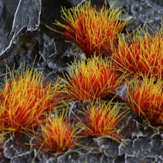 Gamers Grass Alien Fire Tuft 6mm – Fiery Orange Fantasy Plant Tufts for Dioramas