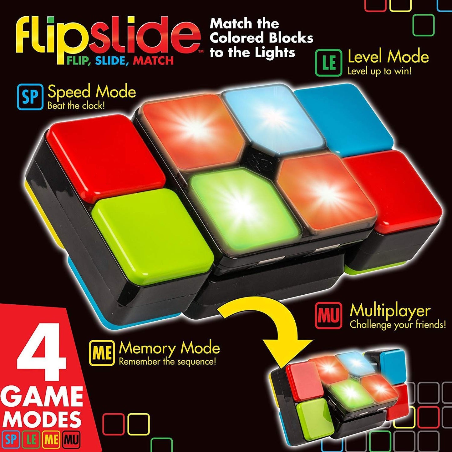 Flipslide by Games | Portable Puzzle Game with 4 Challenge Modes