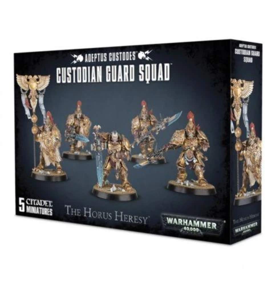 Games Workshop 99120108006 Adeptus Custodes Custodian Guard Miniature Set – 5 Plastic Figures for Warhammer 40,000