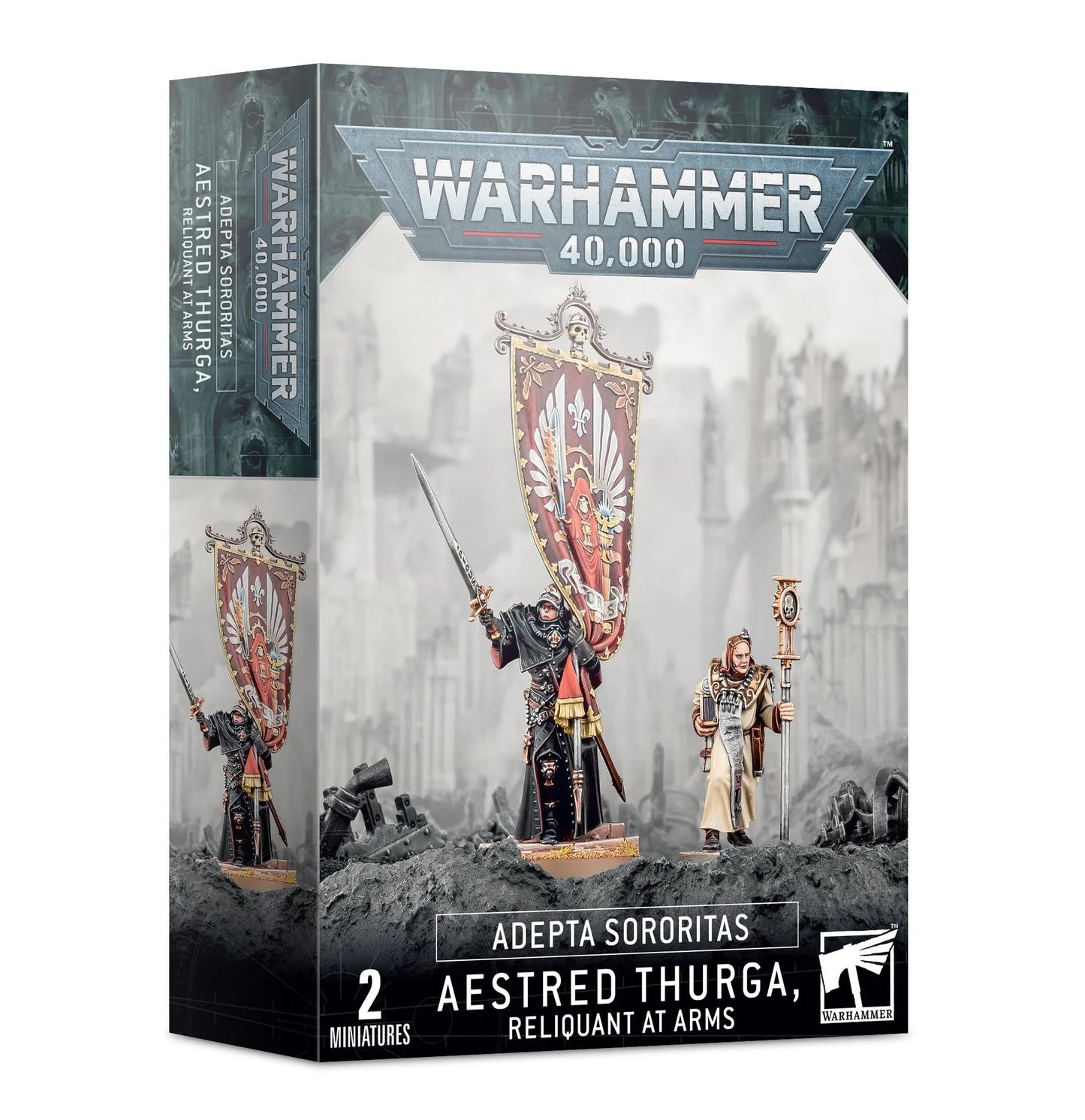 Games Workshop Warhammer 40,000 Adepta Sororitas Aestred Thurga Relinquant at Arms – 2-in-1 Plastic Kit