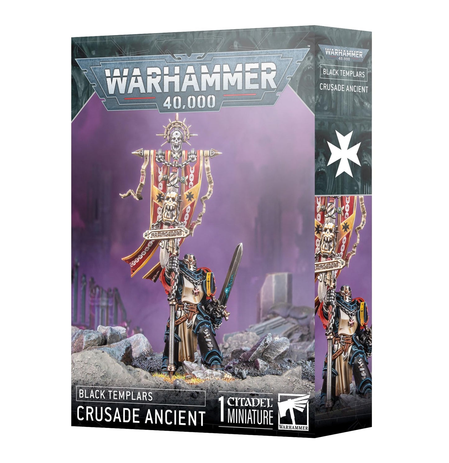 Warhammer 40K Black Templars: Crusade Ancient – Unpainted Miniature | Games Workshop