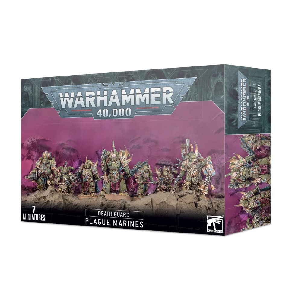 Death Guard Plague Marines – 7-Man Multi-Part Kit for Warhammer 40,000 | Games Workshop