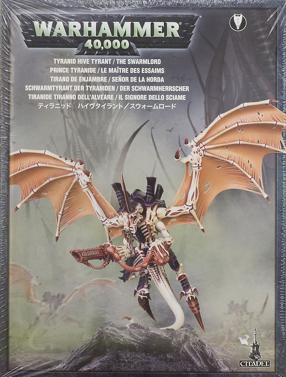 Games Workshop Tyranid Hive Tyrant / Swarmlord Plastic Kit – 59 Components, 60mm Base
