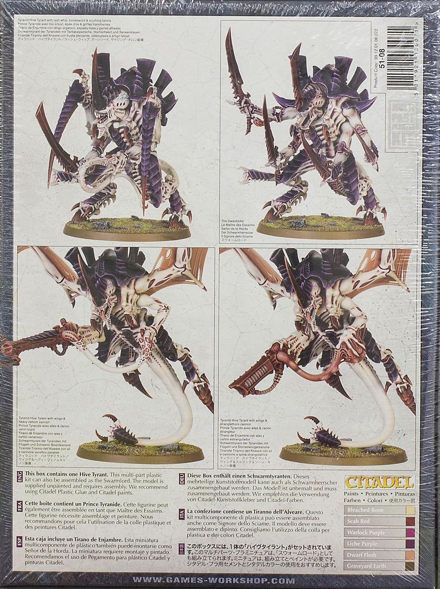 Games Workshop Tyranid Hive Tyrant / Swarmlord Plastic Kit – 59 Components, 60mm Base