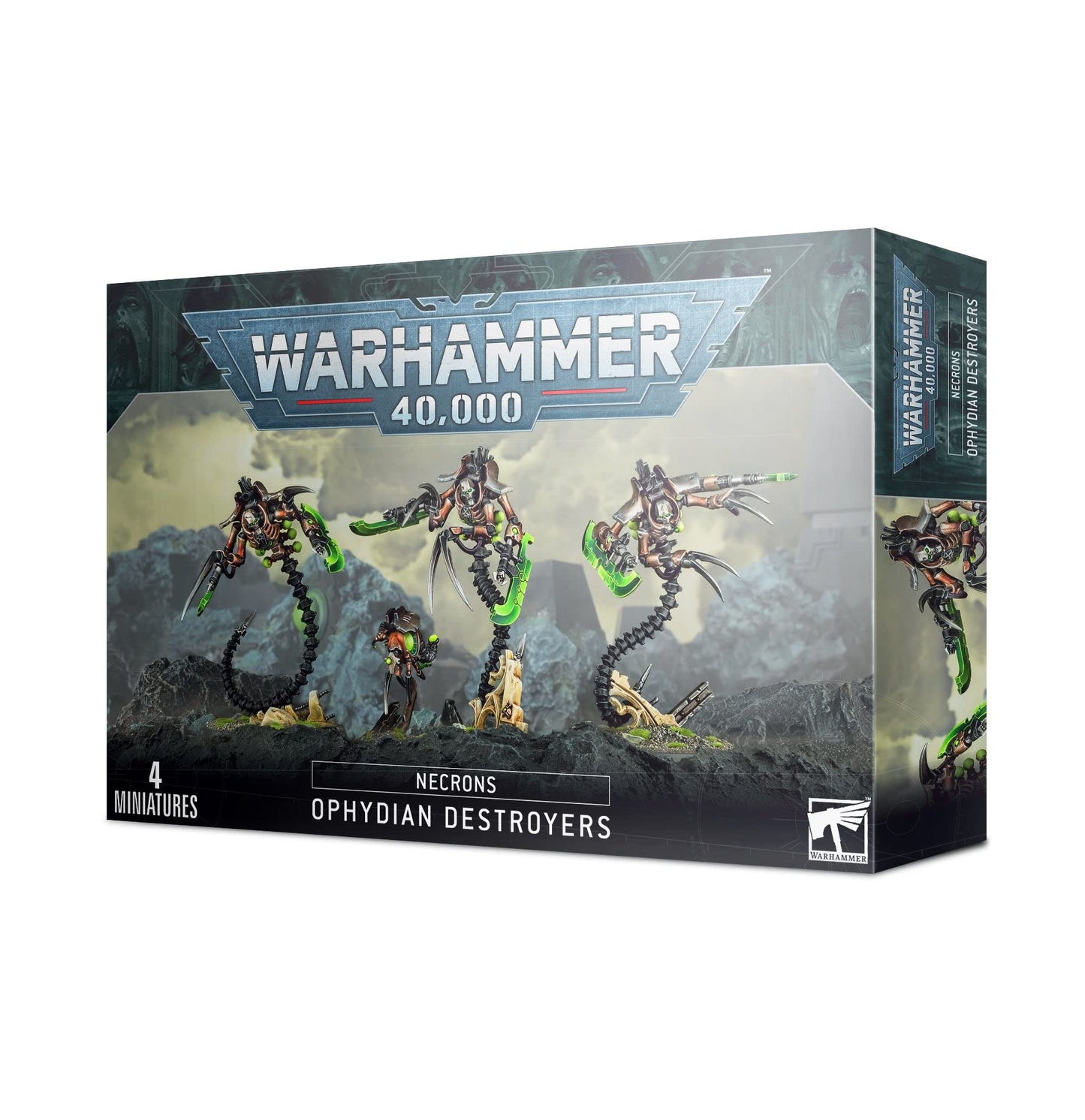 Games Workshop Warhammer 40,000 Necrons Ophydian Destroyers, Black – Plastic Miniatures