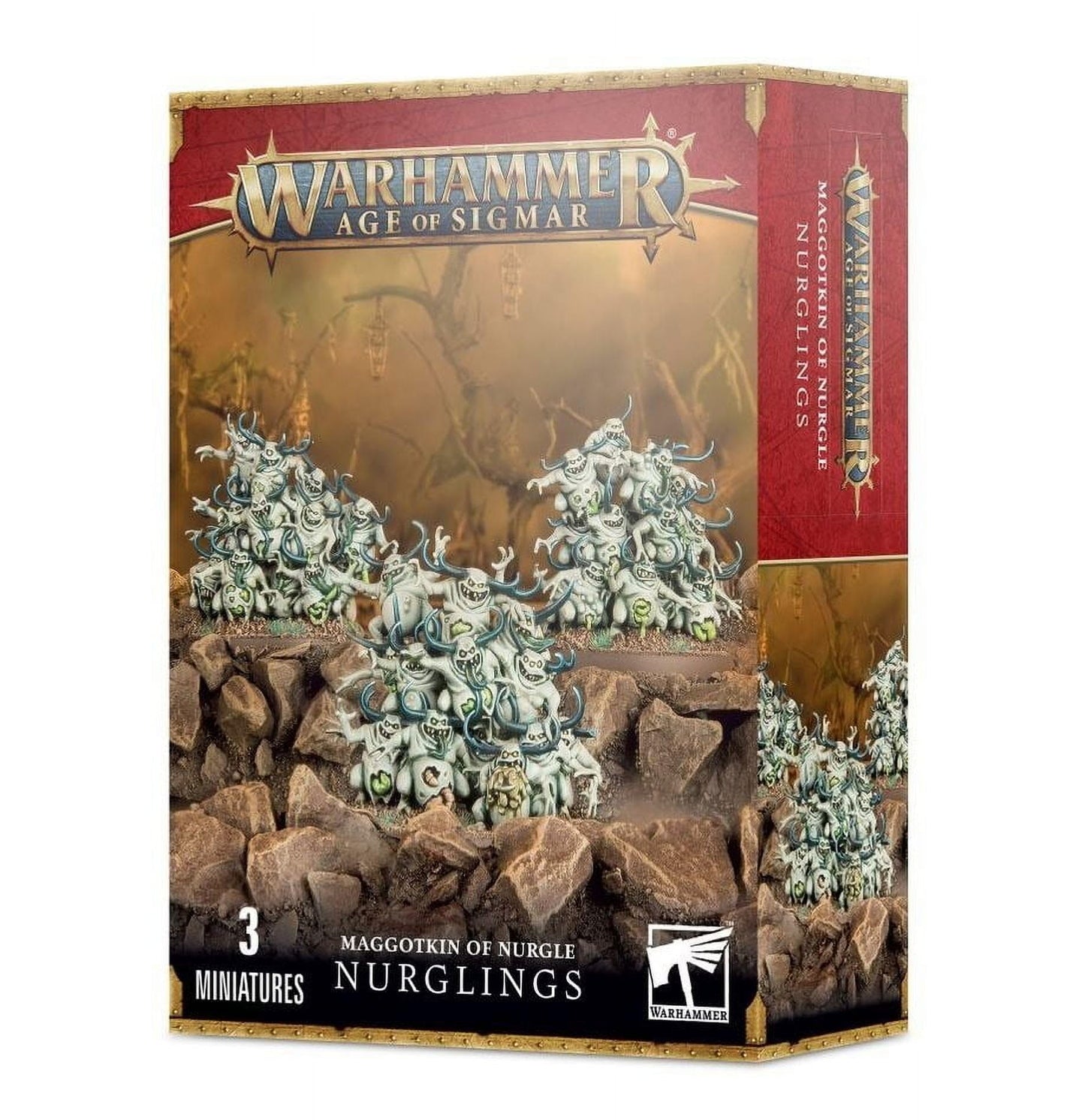 Games Workshop Warhammer Age of Sigmar Nurglings Model Kit — Unpainted Plastic Miniatures