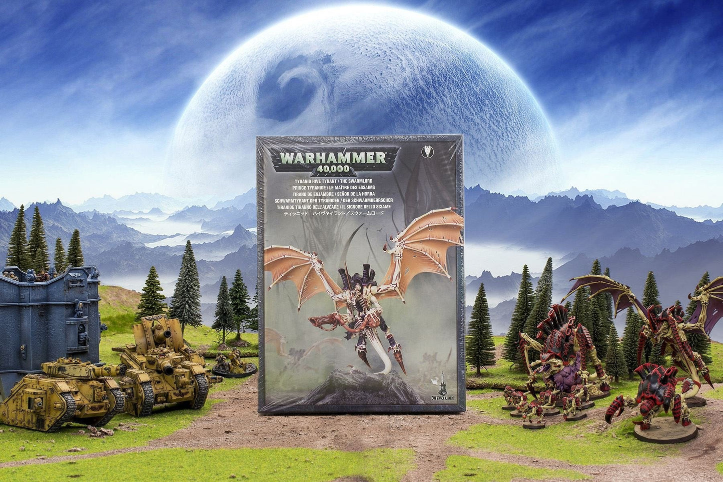 Games Workshop Tyranid Hive Tyrant / Swarmlord Plastic Kit – 59 Components, 60mm Base