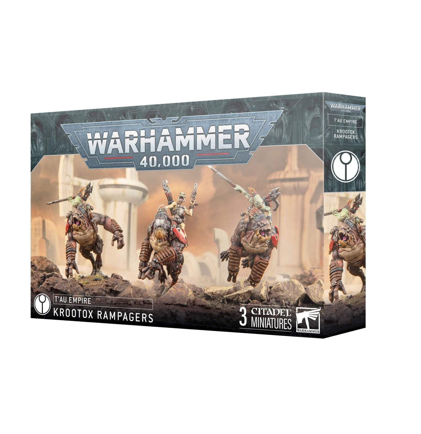 Warhammer 40,000: Krootox Rampagers | T'au Empire Skirmish Cavalry – 3-Model Plastic Kit