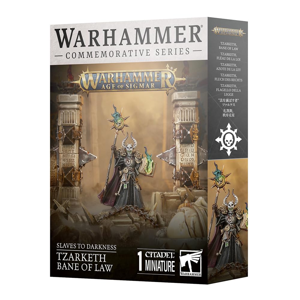 Games Workshop Warhammer: Slaves to Darkness – Tzarketh, Bane of Law | Warhammer Day 2024 Commemorative Miniature