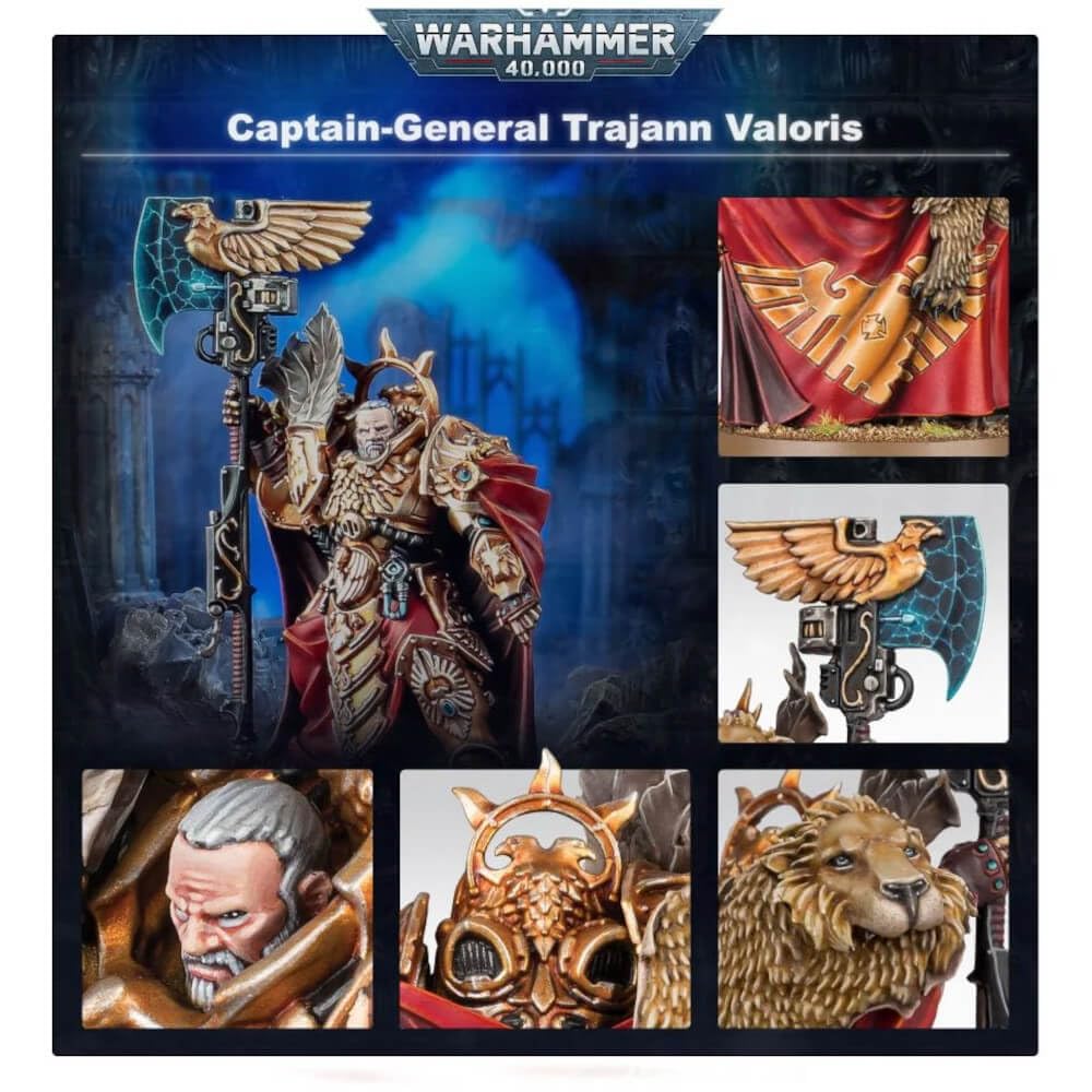 Warhammer 40k Adeptus Custodes Captain General Trajann Valoris – 28mm Miniature | Games Workshop