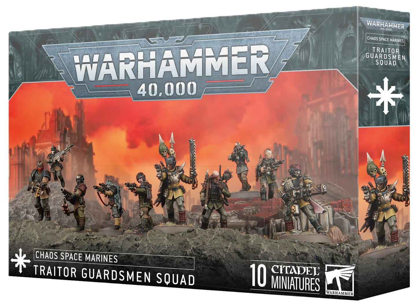 Games Workshop Warhammer 40,000 Chaos Space Marines: Traitor Guardsmen Squad – 10 Plastic Miniatures