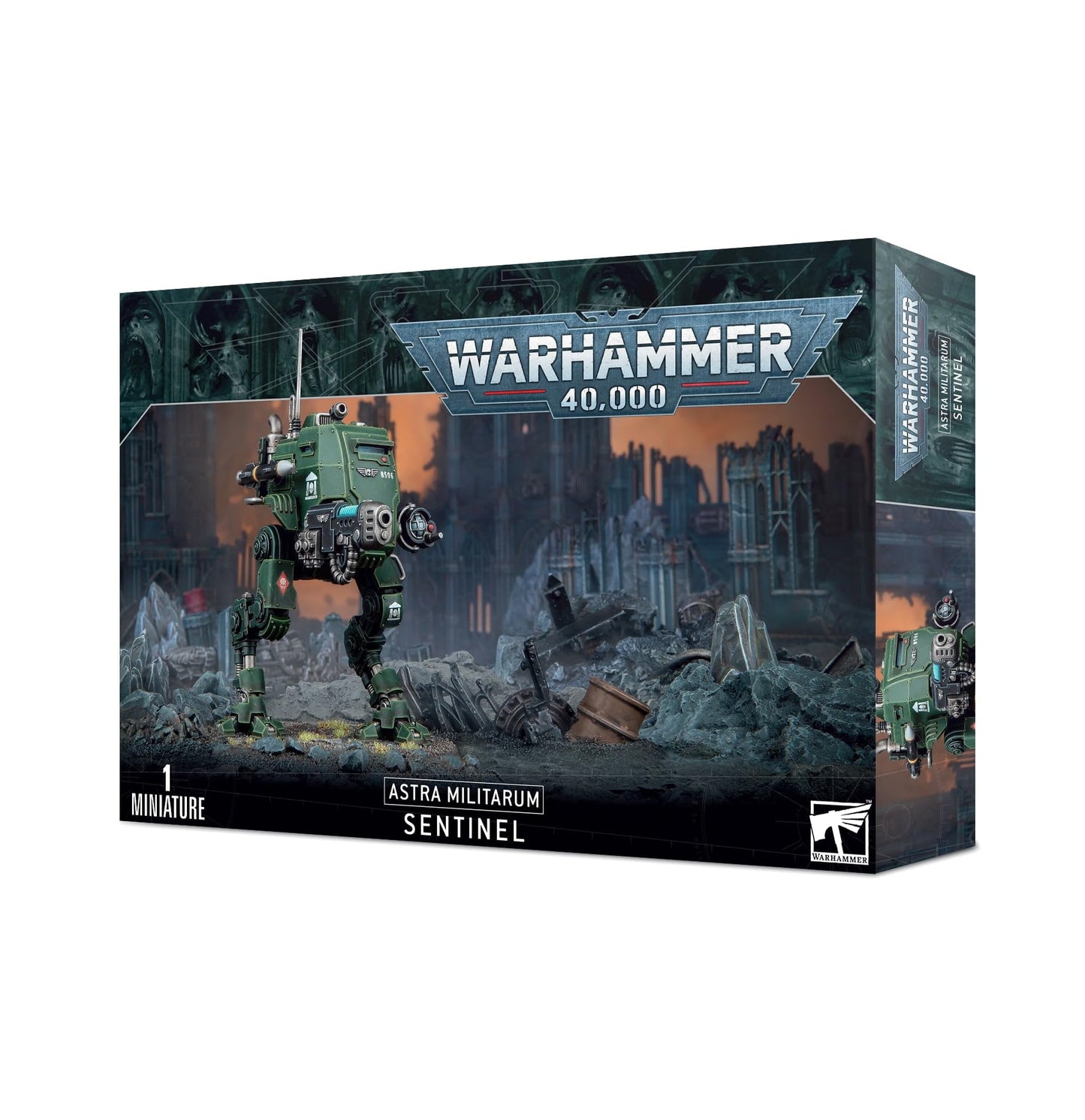 Games Workshop Warhammer 40K Astra Militarum Sentinel – Armoured Walker with Versatile Loadouts