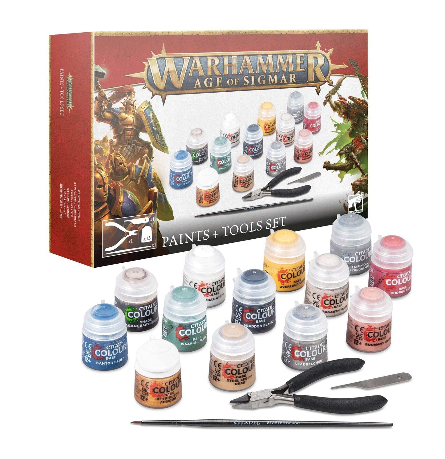 Games Workshop Warhammer Age of Sigmar Paints + Tools | 2024 3rd Edition Starter Set