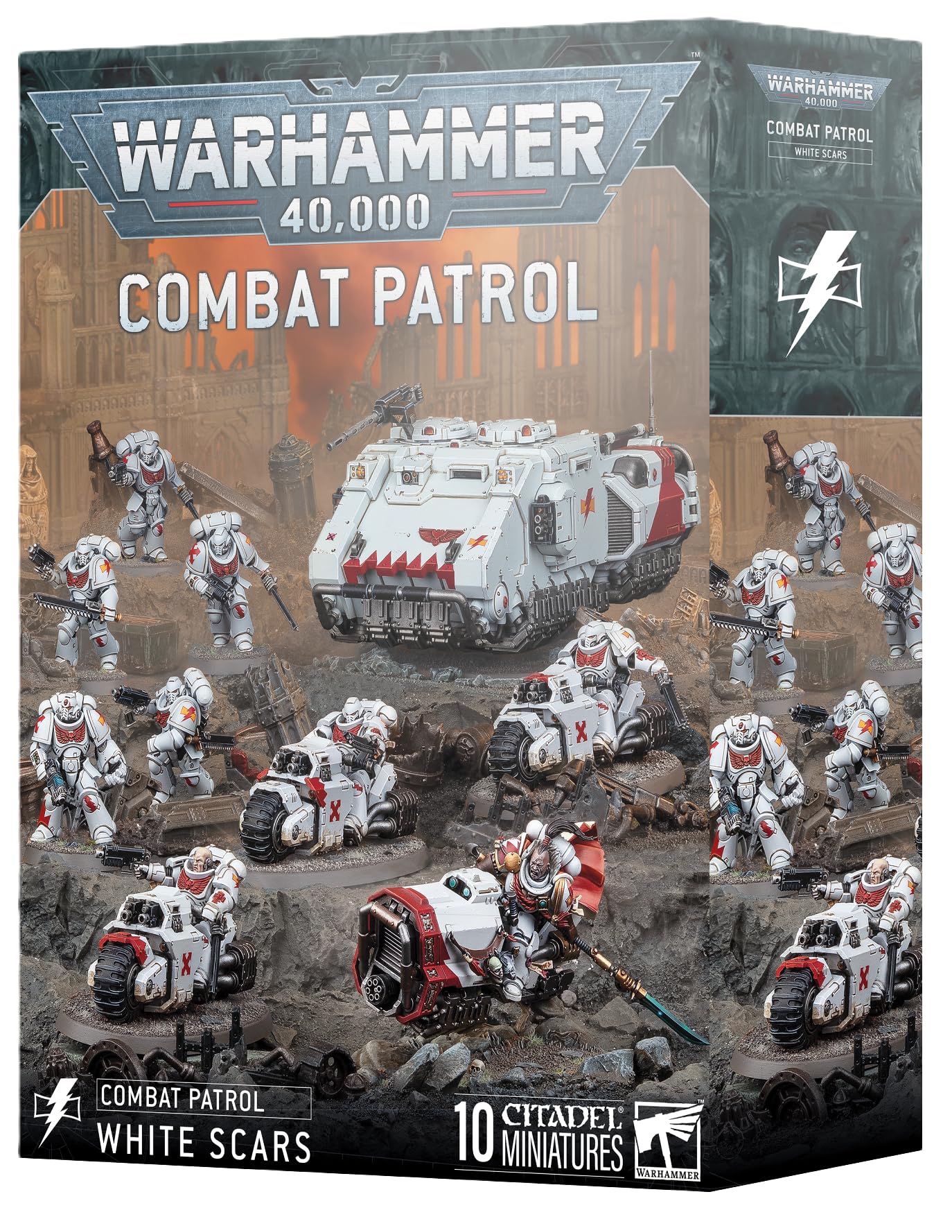 Warhammer 40K Combat Patrol White Scars Space Marines – Suboden Khan, Assault Intercessors, Outriders & Impulsor | Games Workshop
