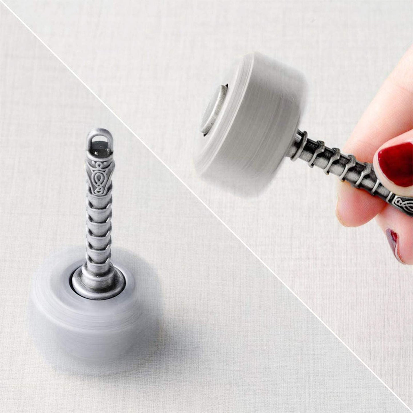 Gamtec Mini Hammer Spinner Set – Metal Star Fidget Toys (2 Pack) for Focus