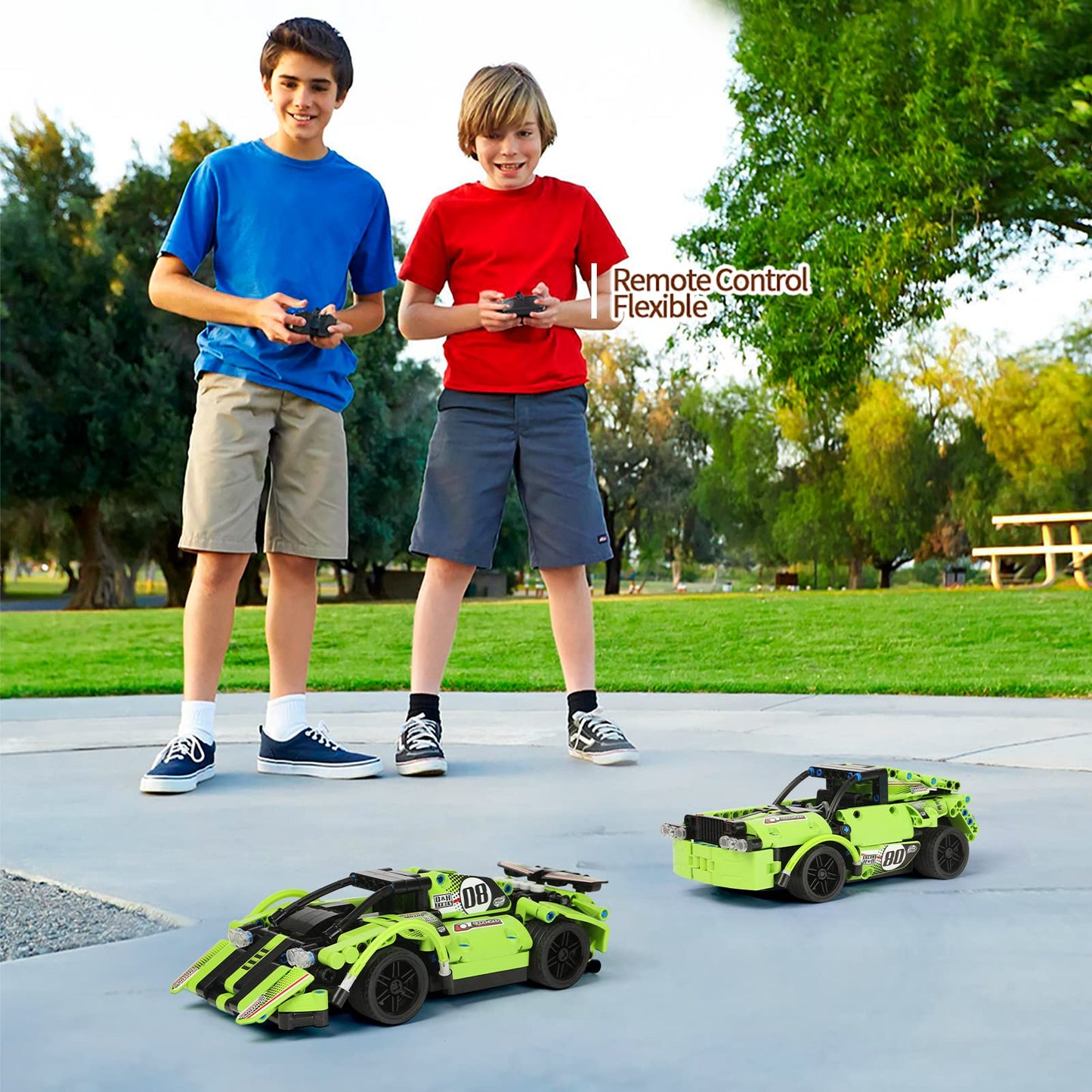 GAMZOO STEM Building Toys – 2-in-1 Remote Control Racer & Off-Road Truck | Ideal Gift for 6-9+ Year Olds