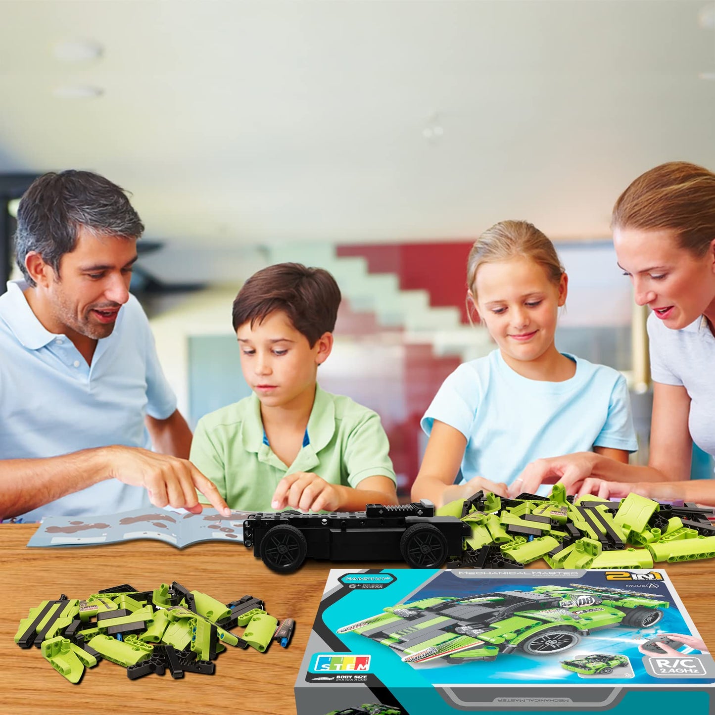 GAMZOO STEM Building Toys – 2-in-1 Remote Control Racer & Off-Road Truck | Ideal Gift for 6-9+ Year Olds