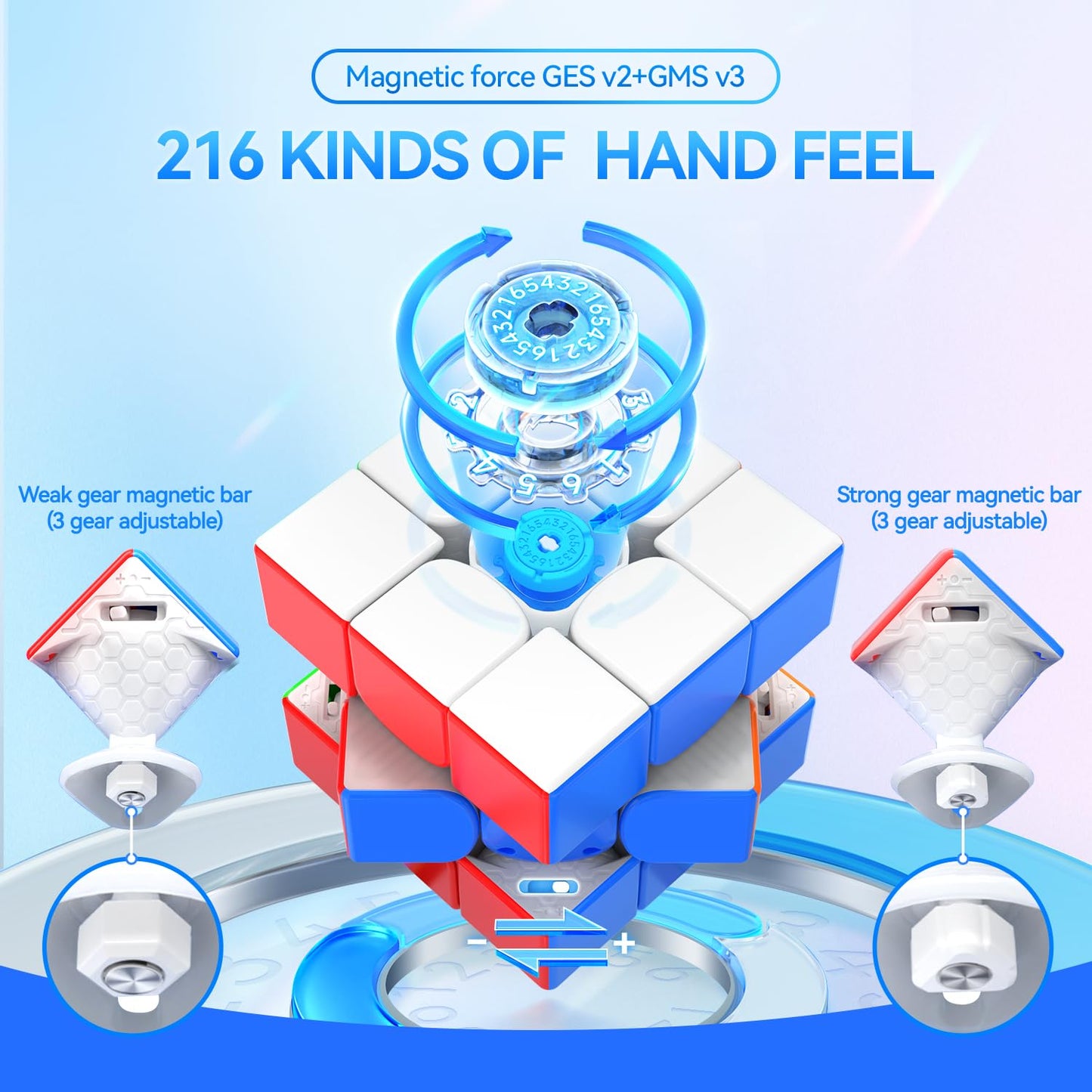 GAN 12 UI MagLev: Smart 3x3 Speed Cube with PowerPod Battery, Bluetooth App & Online Rankings
