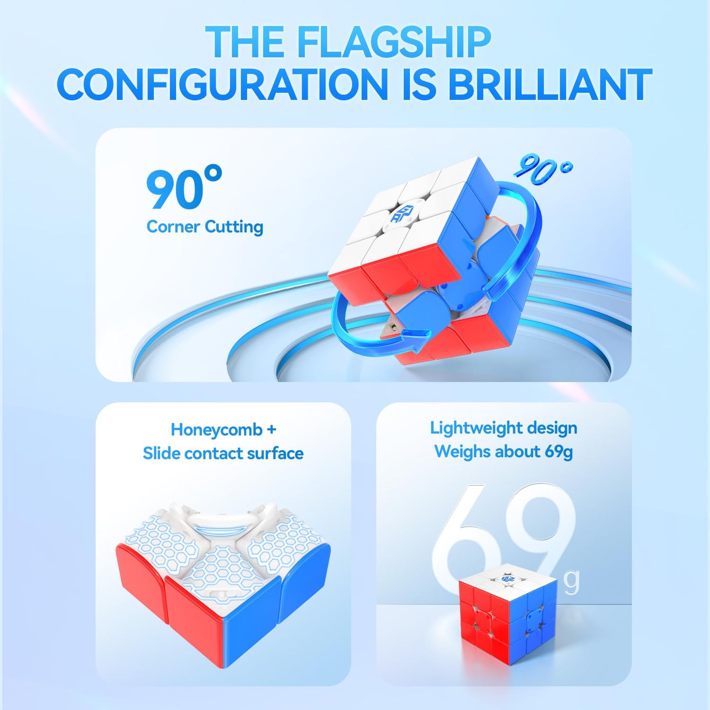 GAN 12 UI MagLev: Smart 3x3 Speed Cube with PowerPod Battery, Bluetooth App & Online Rankings