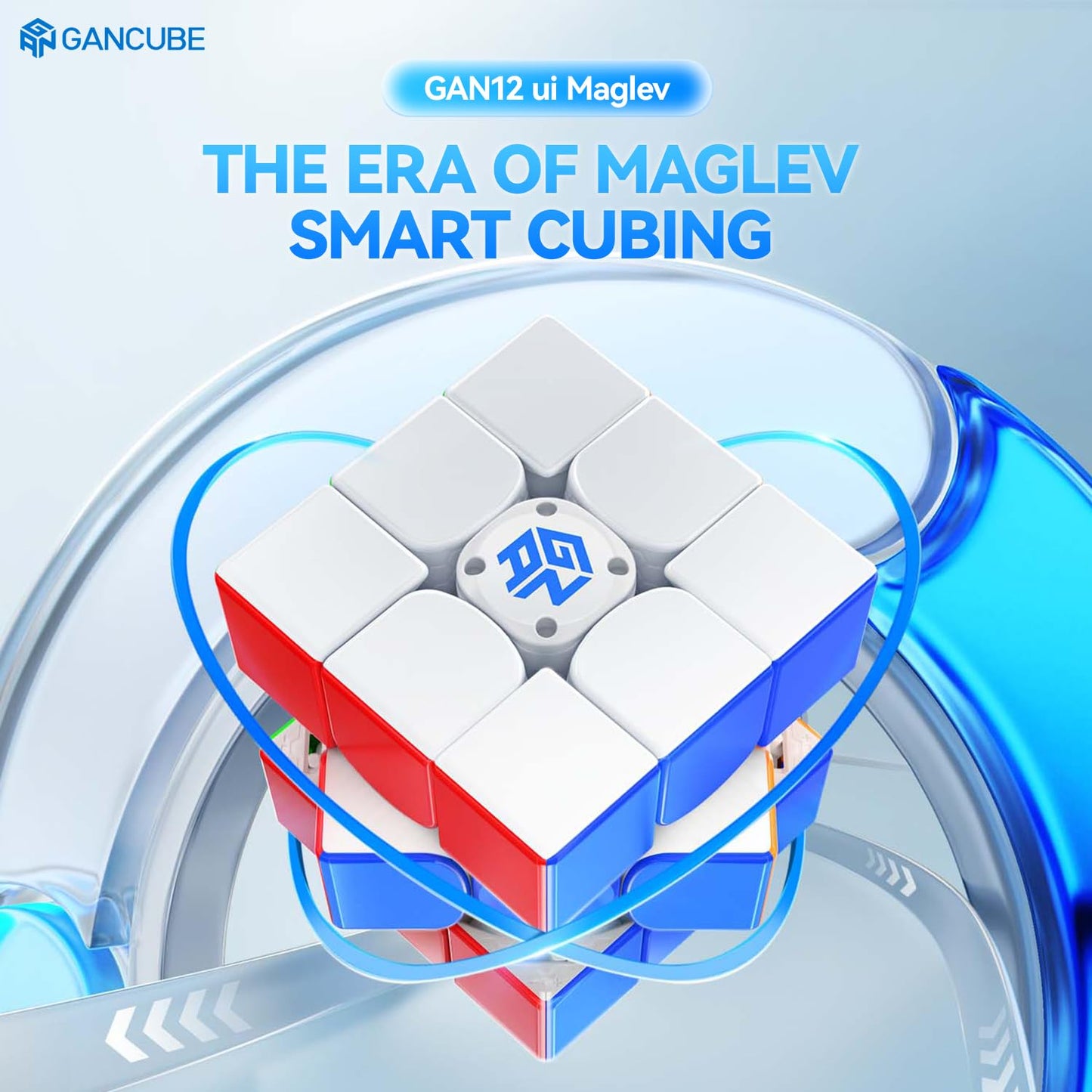 GAN 12 UI MagLev: Smart 3x3 Speed Cube with PowerPod Battery, Bluetooth App & Online Rankings