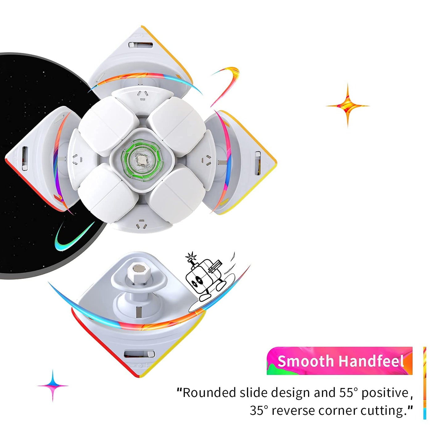 GAN 251 M Pro 2x2 Magnetic Speed Cube – Stickerless, Lightweight, Ultra-Tunable
