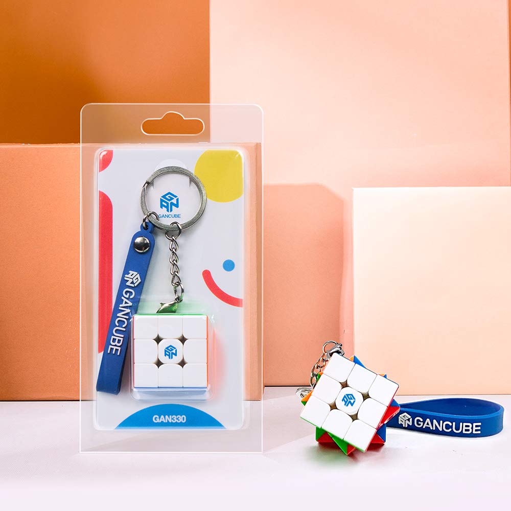 GAN 330 Keychain Cube – 3x3 Mini Stickerless Speed Cube | Portable 1.2 Inch