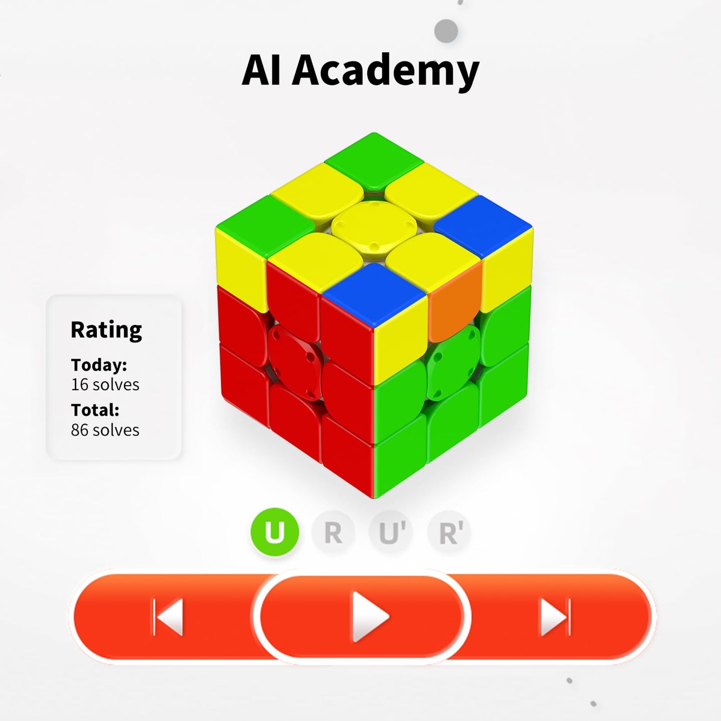 GAN 356 i3 Stickerless 3x3 Speed Cube – Magnetic Smart Cube with App Training & Online Battles