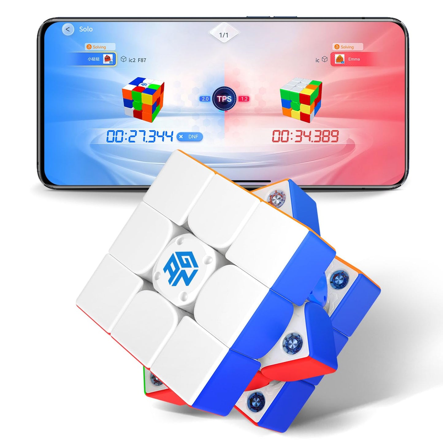 GAN 356 iCarry 2 – Smart Speed Cube with Magnetic Timer, App Connectivity & Replaceable Battery