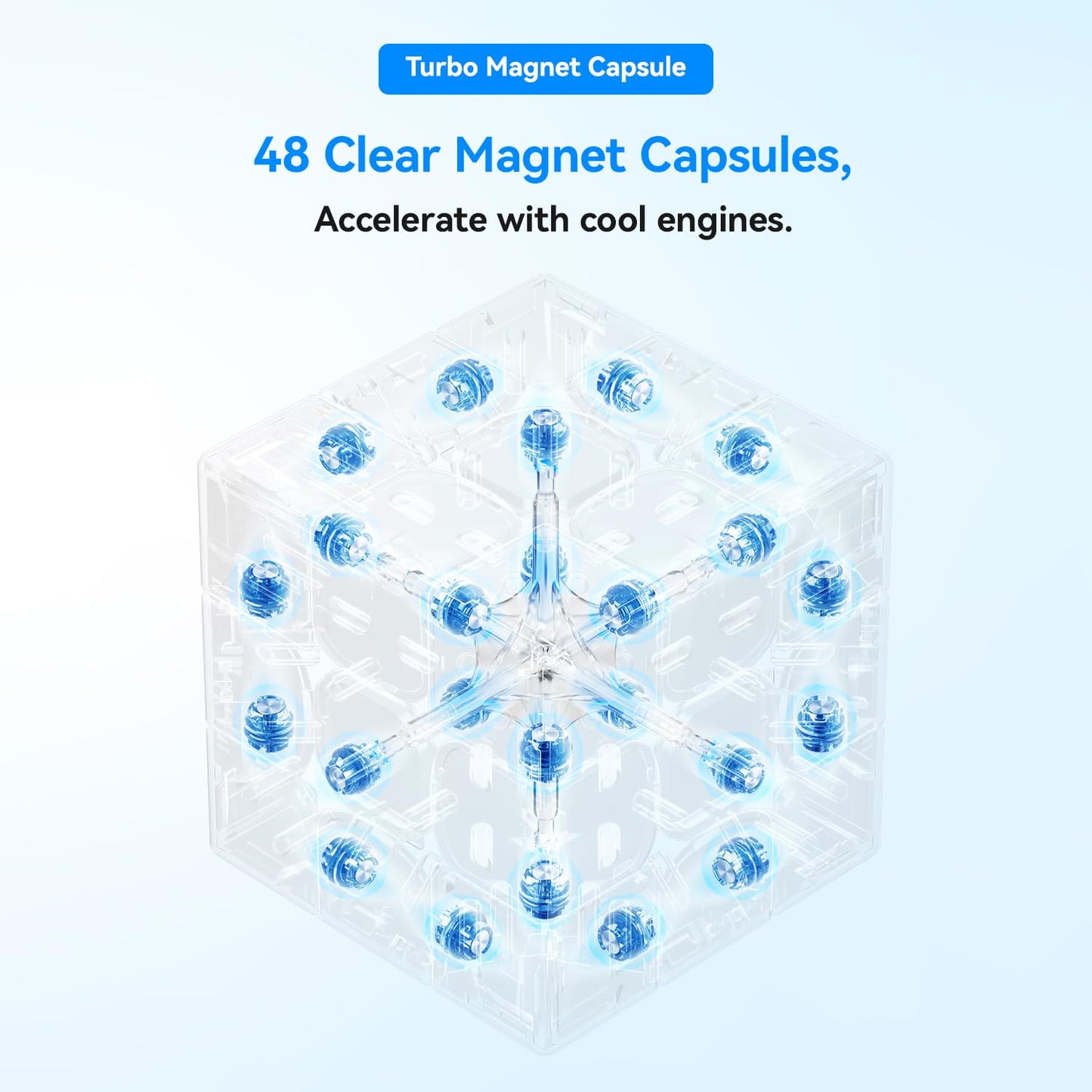 GAN 356 ME Speed Cube – 3x3 Magnetic Puzzle with 48 Magnets and 12 Tension Settings