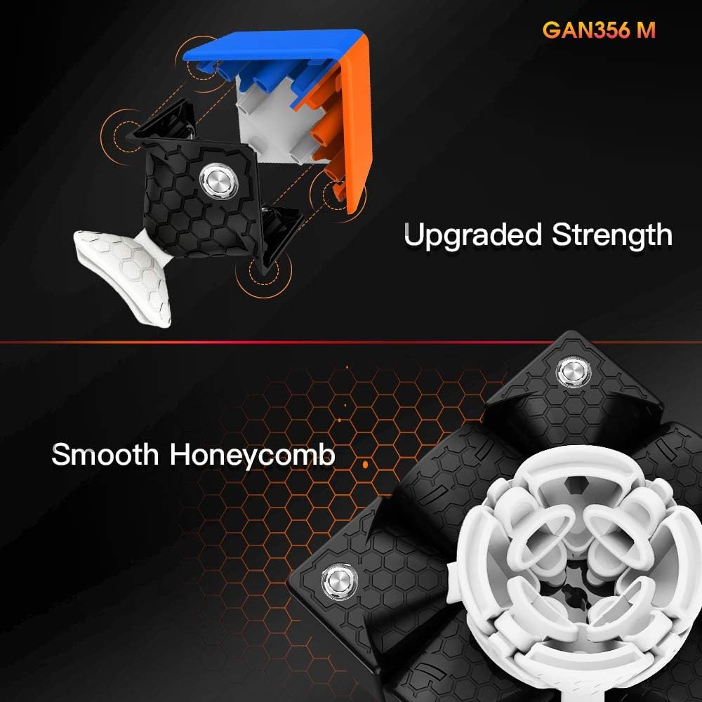 GAN 356 M Magnetic Speed Cube – Stickerless Frosted Version with GES Tuning