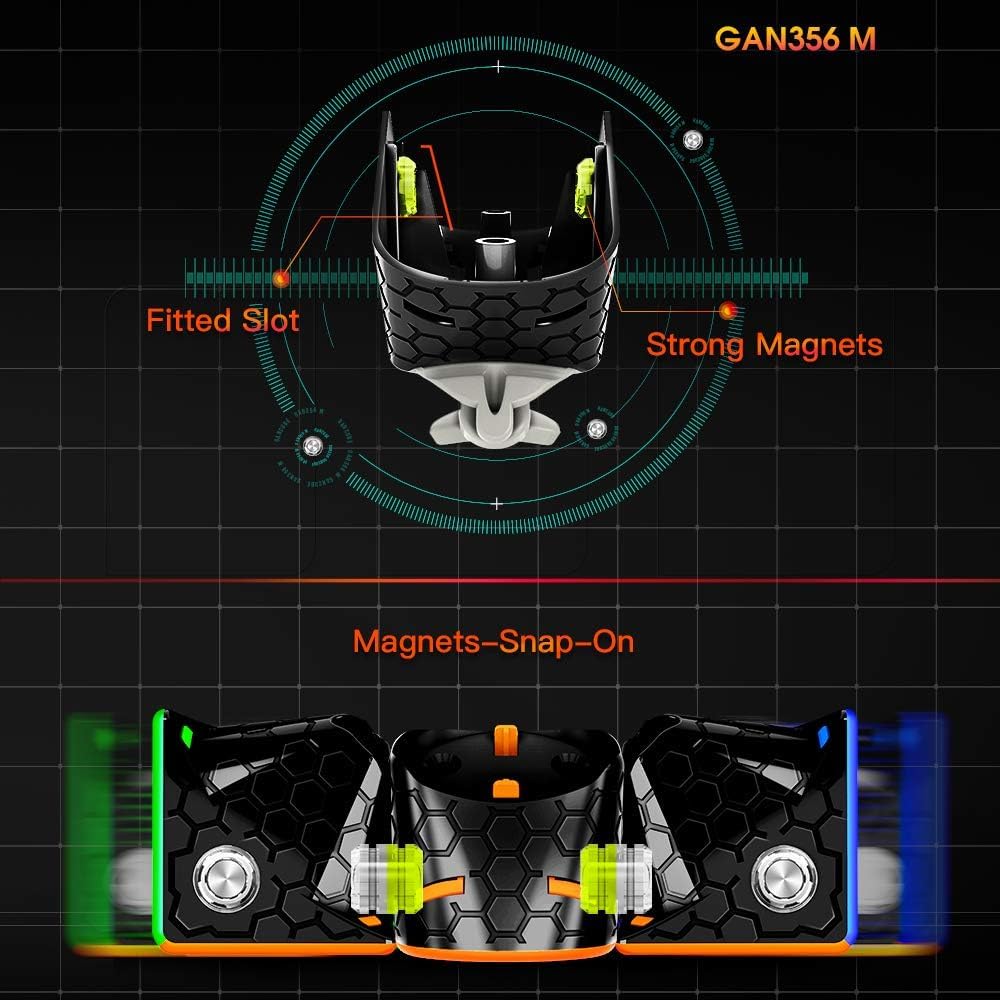 GAN 356 M Magnetic Speed Cube – Stickerless Frosted Version with GES Tuning