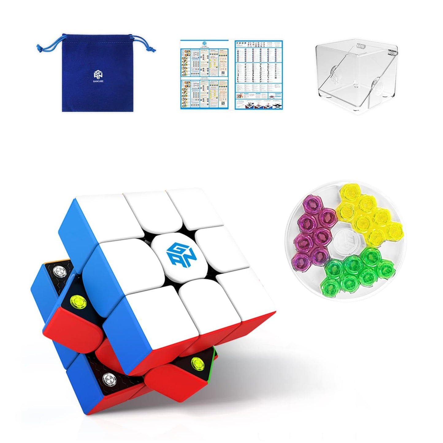 GAN 356 M Magnetic Speed Cube – Stickerless Frosted Version with GES Tuning