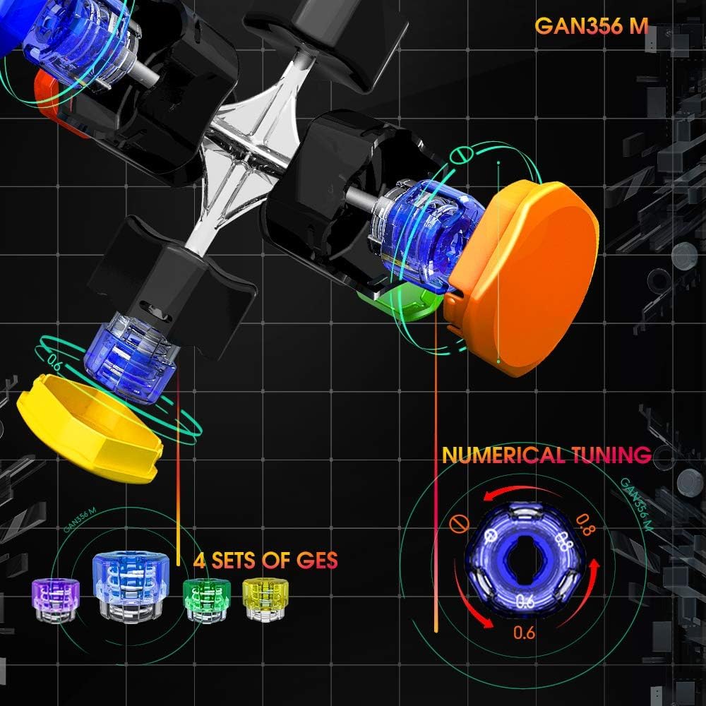 GAN 356 M Magnetic Speed Cube – Stickerless Frosted Version with GES Tuning
