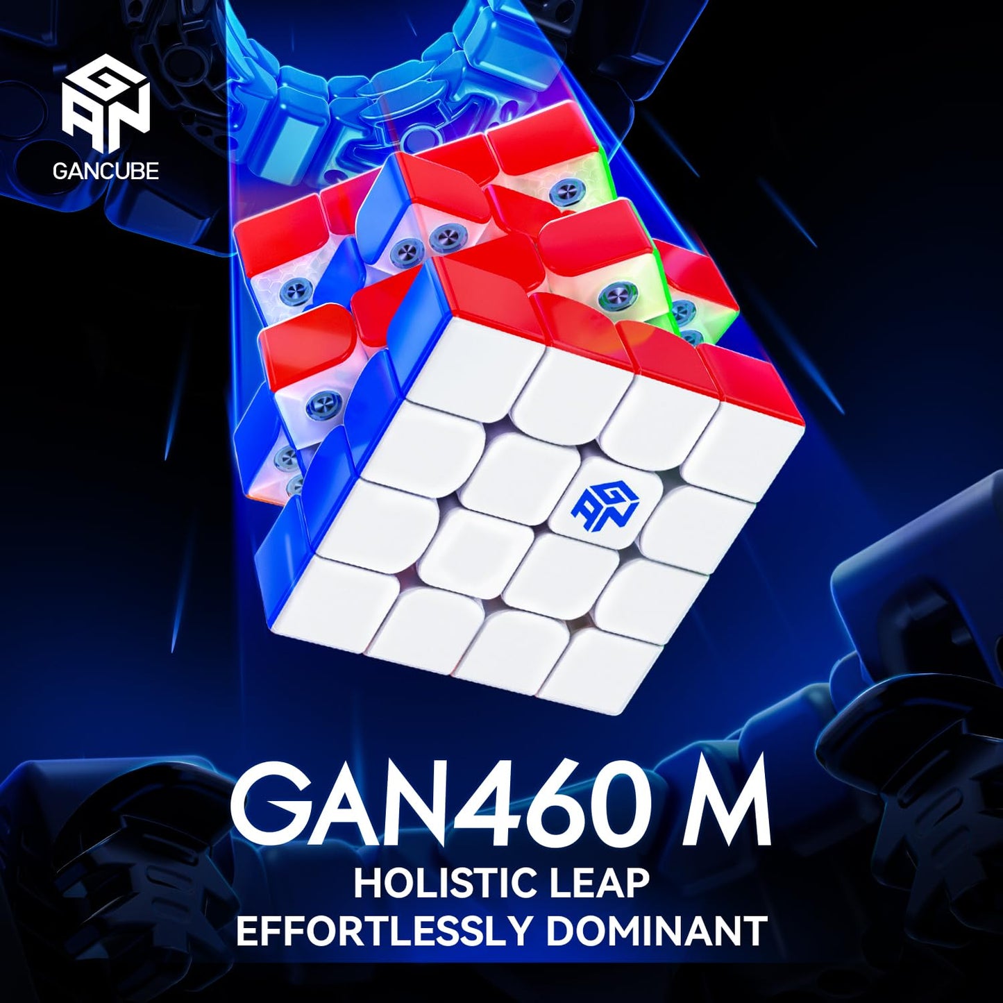 GAN 460 M V2 4x4 Magnetic Speed Cube – Omni-Magnetic Architecture, UV Version