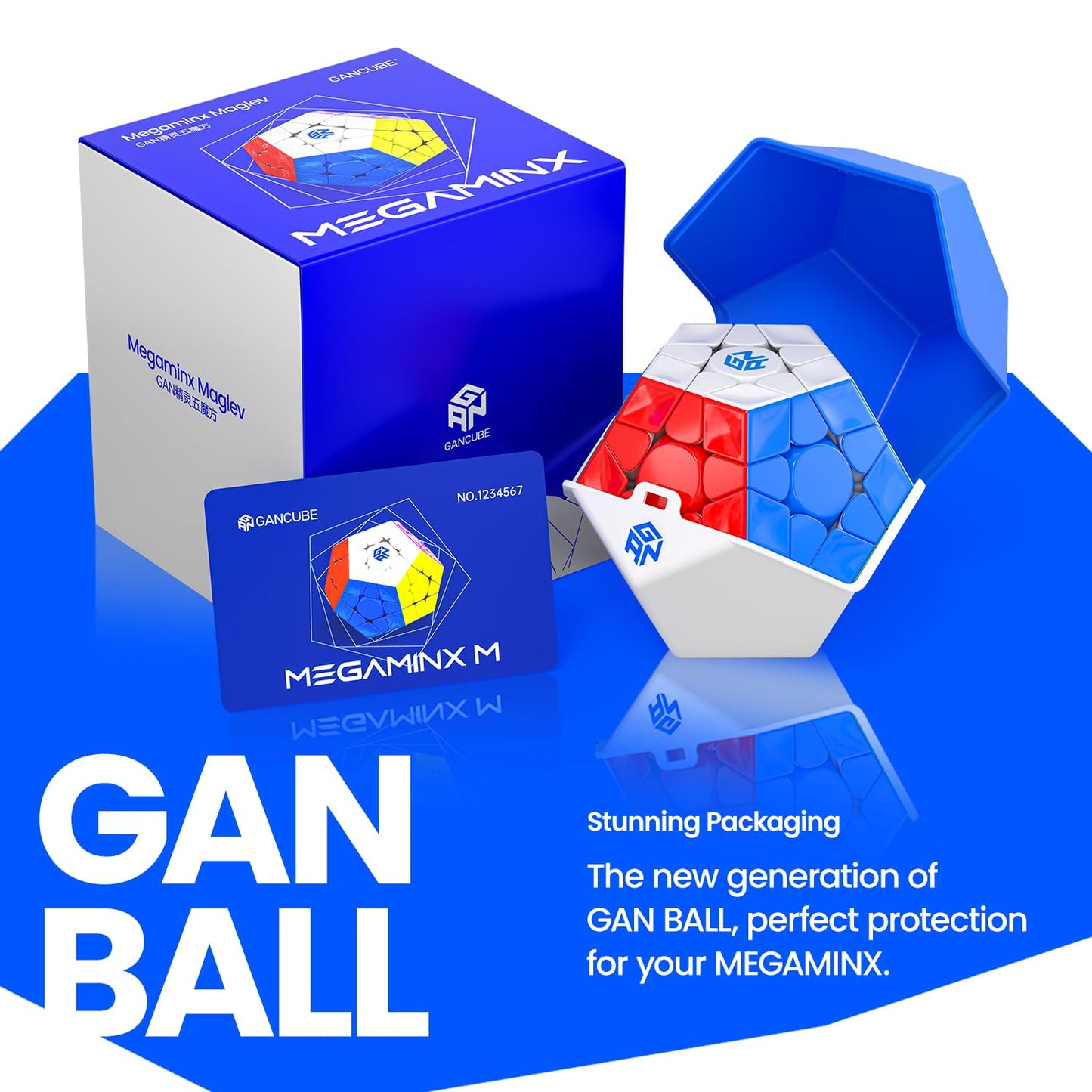 GAN Megaminx Maglev – Pentagonal Magnetic Speed Cube with 160 Magnets & 36 Hand Feels